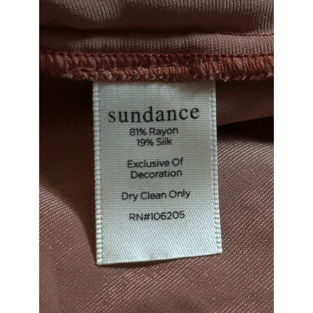 Sundance Hadley Velvet Silk Blend Lace Trim Camisole Top Rust Orange XL Boho - Picture 8 of 8